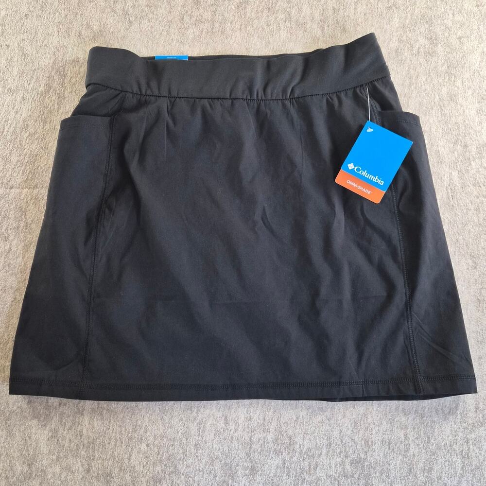 COLUMBIA WOMENS BLACK JUPE-SHORT/SKORT REGULAR FIT OMNI-SHADE/SHIELD TECH SIZE M